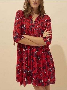BA&SH Erine mini dress Red Floral